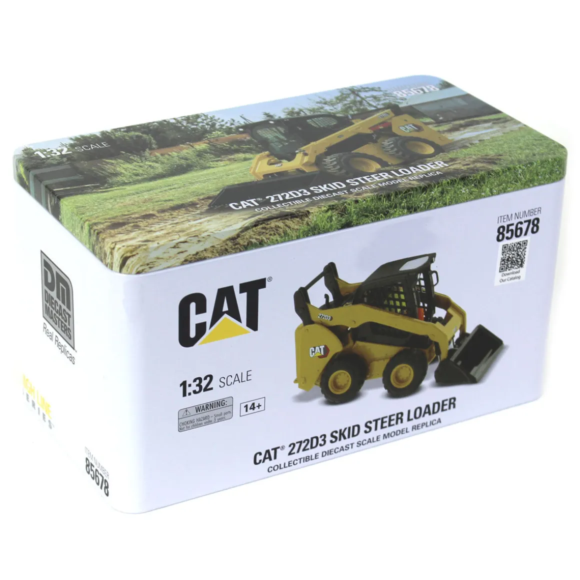1/32 CAT 272D3 Skid Steer Loader w/ Bucket, Fork and Grapple Tools
