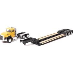 1/87 Caterpillar CT660 Day Cab with Lowboy Trailer & 163H Motor Grader