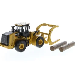 1/64 Caterpillar 950M Wheel Loader w/ Log Fork, Bucket & 2 Log Poles