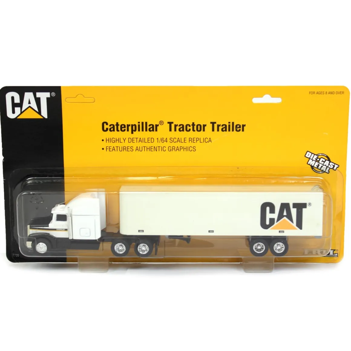 1/64 Caterpillar Peterbilt Tractor Trailer, Made by ERTL in 1996