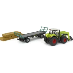 1/50 Claas MFD Tractor with Loader, Hay Wagon & Bales