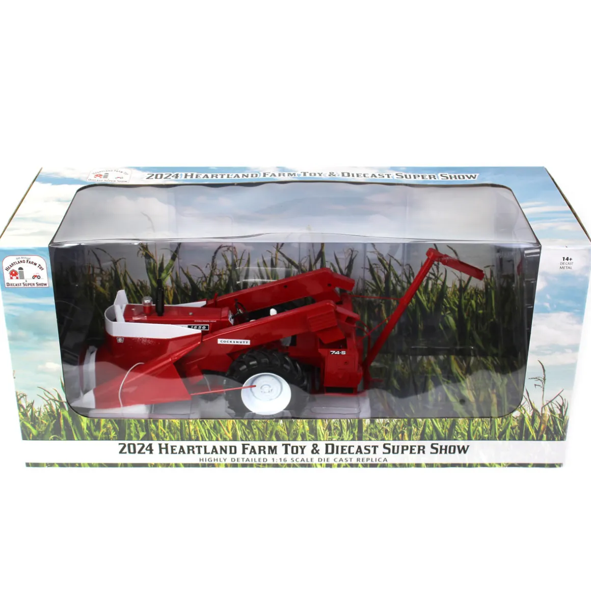 1/16 Cockshutt 1650 with 2 Row Picker & Sheller, 2024 Heartland Toy Show