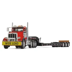 1/50 Cola Red Peterbilt 367 Day Cab w/ Talbert 55SA Lowboy by First Gear