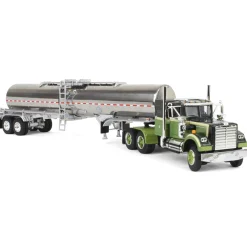 1/64 Dark Green/Olive White Western Star 4900 36in Sleeper with Brenner Chemical Tanker, DCP by First Gear
