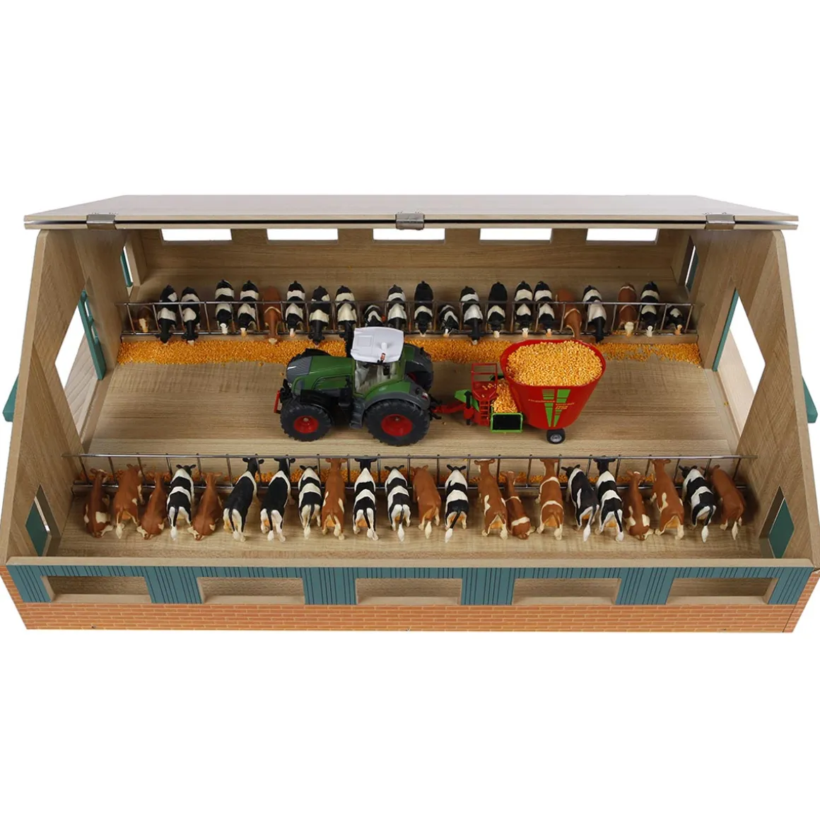 1/32 Deluxe Cattle Barn with Feed Alley