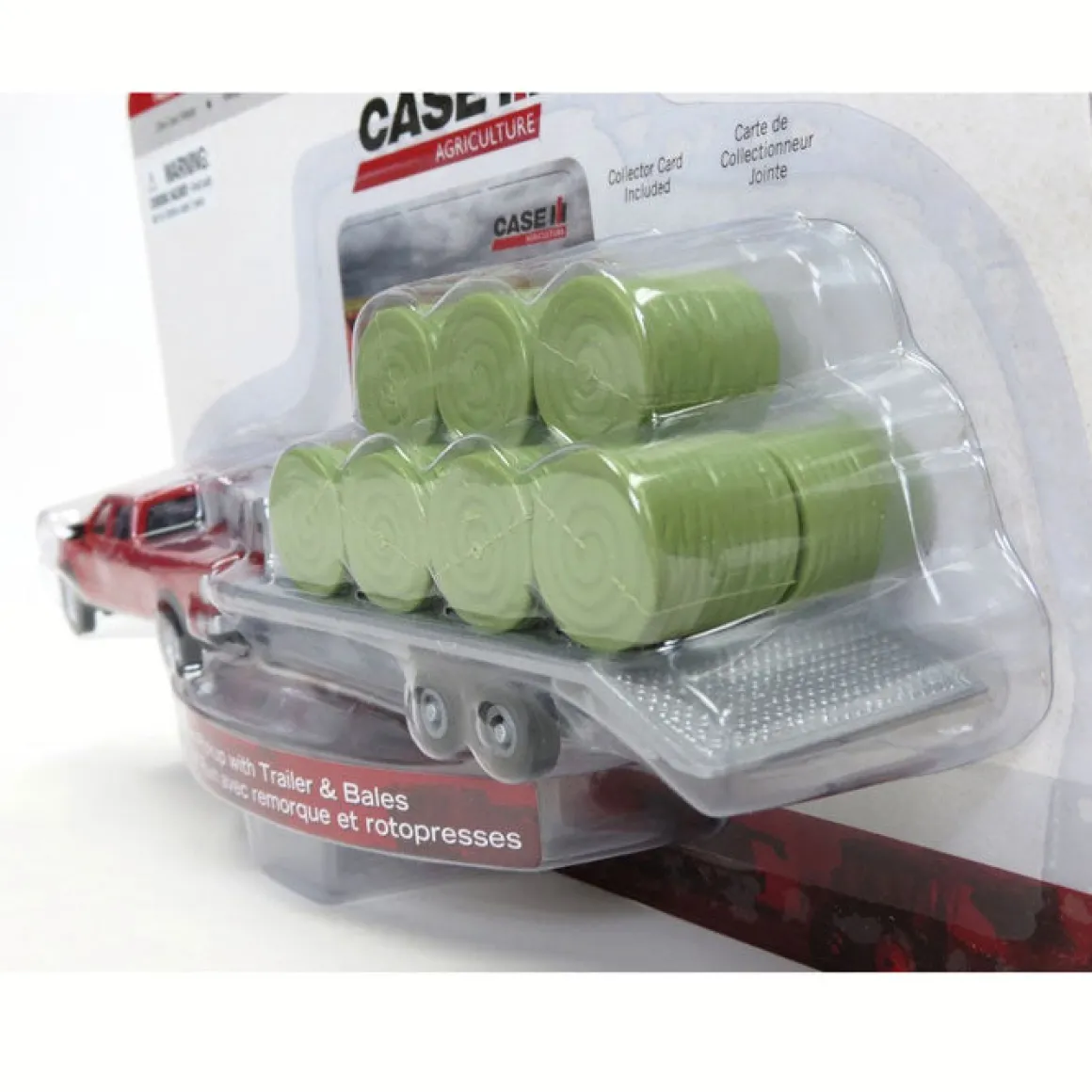 1/64 Dodge Ram Pickup Truck with Gooseneck Trailer & Bales