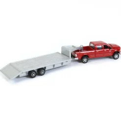 1/64 Dodge Ram Pickup Truck with Gooseneck Trailer & Bales