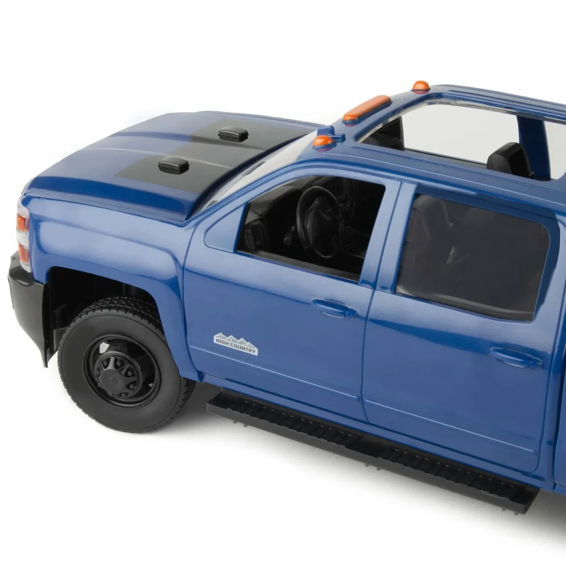 1/16 ERTL Big Farm Blue Chevrolet Pickup Truck with Trailer & 6 Round Bales