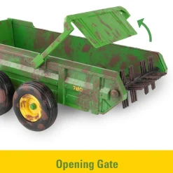 1/16 ERTL Big Farm John Deere 6210R with Loader & "Dirty" 780 Hydra Push Spreader