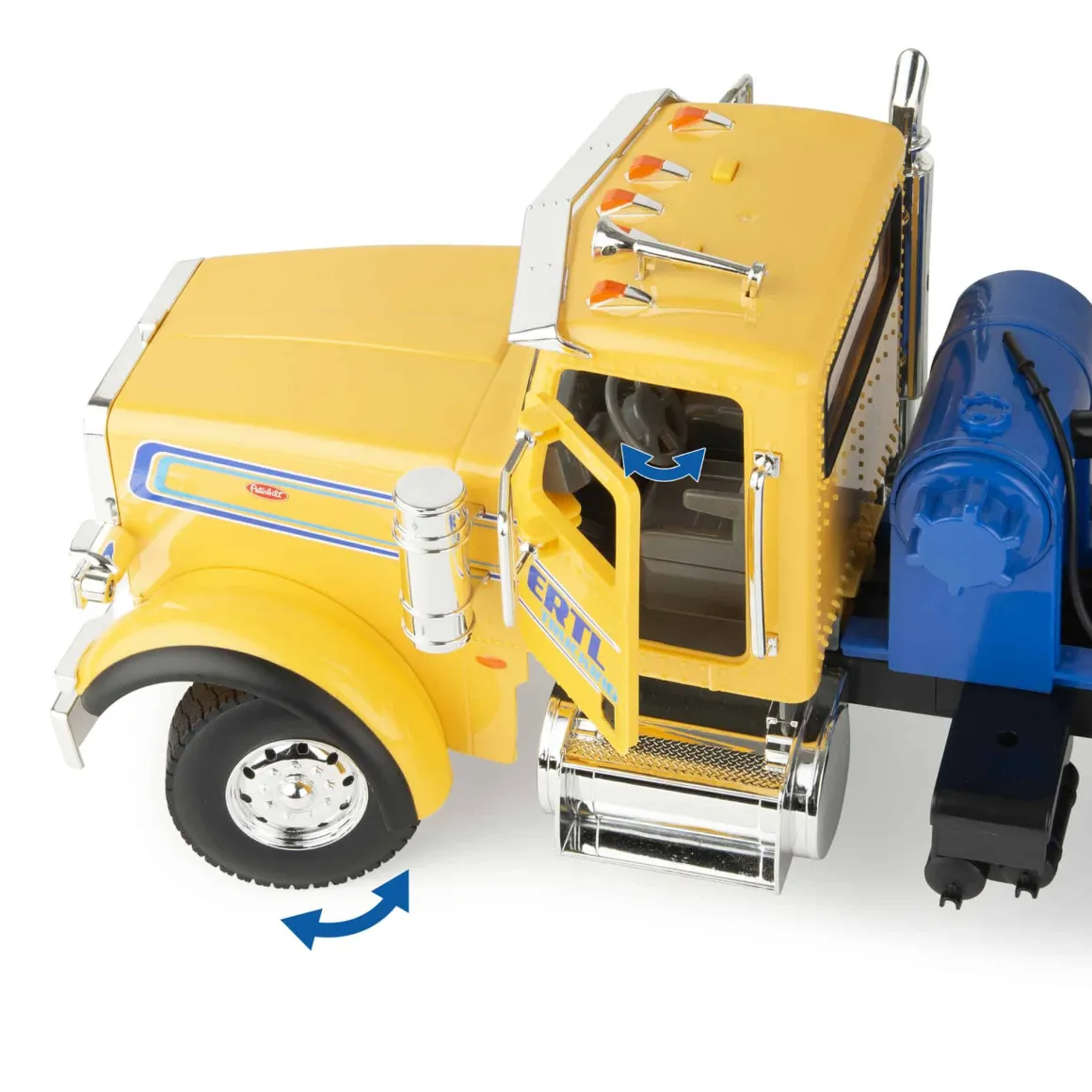 1/16 ERTL Big Farm Yellow & Blue Peterbilt Model 367 Cement Mixer