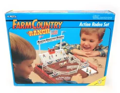 1/64 Farm Country Rodeo Set by ERTL with 57 Pieces, Figures & Grandstands