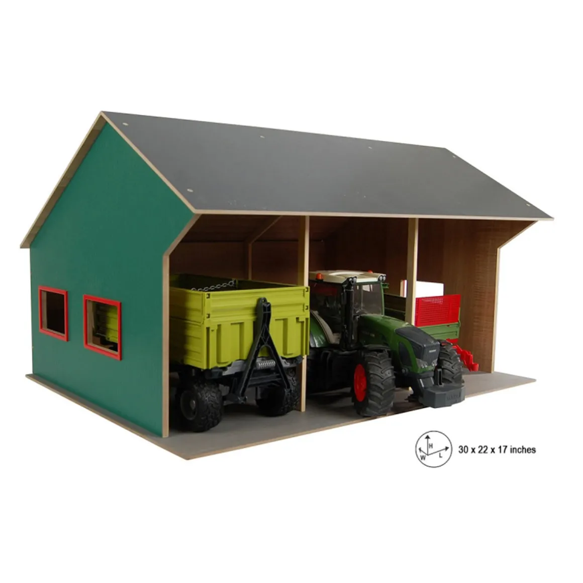 1/16 Farm Machinery 3 Bay Shed with High Roof