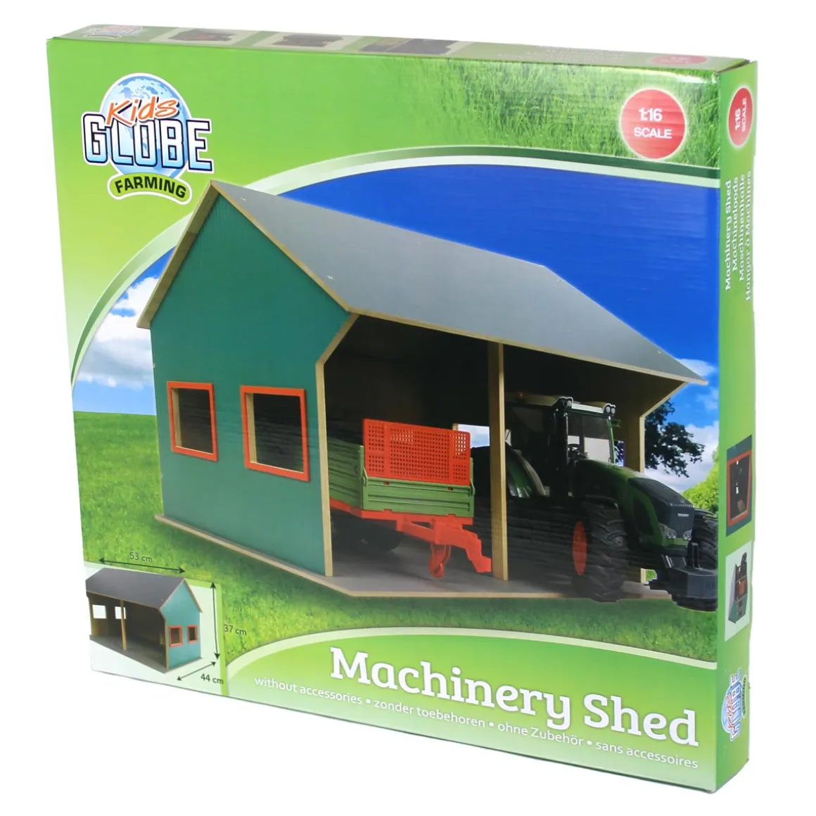 1/16 Farm Machinery 2 Bay Shed with High Roof
