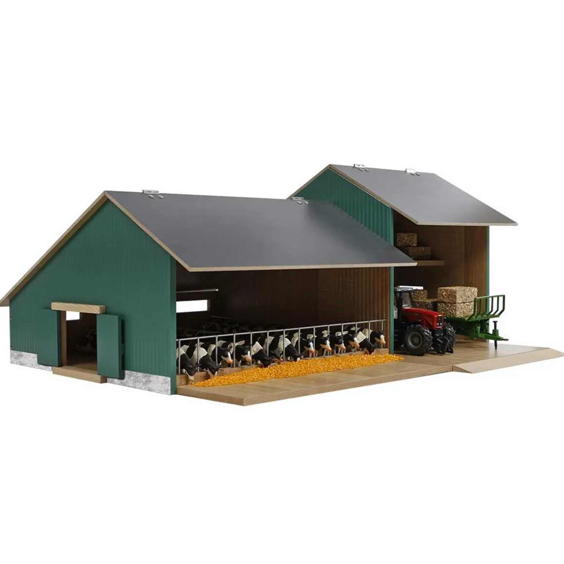 1/32 Farm Machinery 2 Bay Shed with Cow Barn