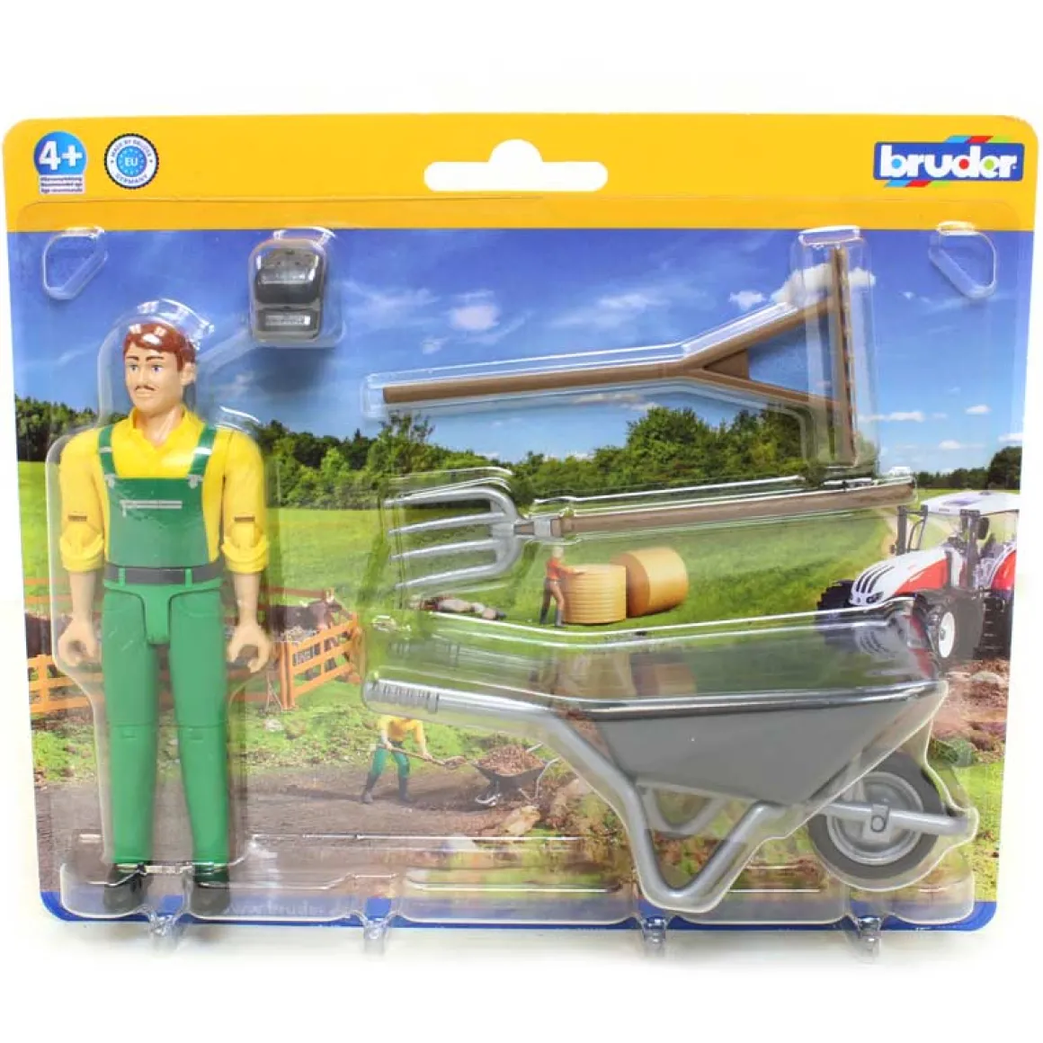 1/16 Figure Set with Farmer and Accessories by Bruder