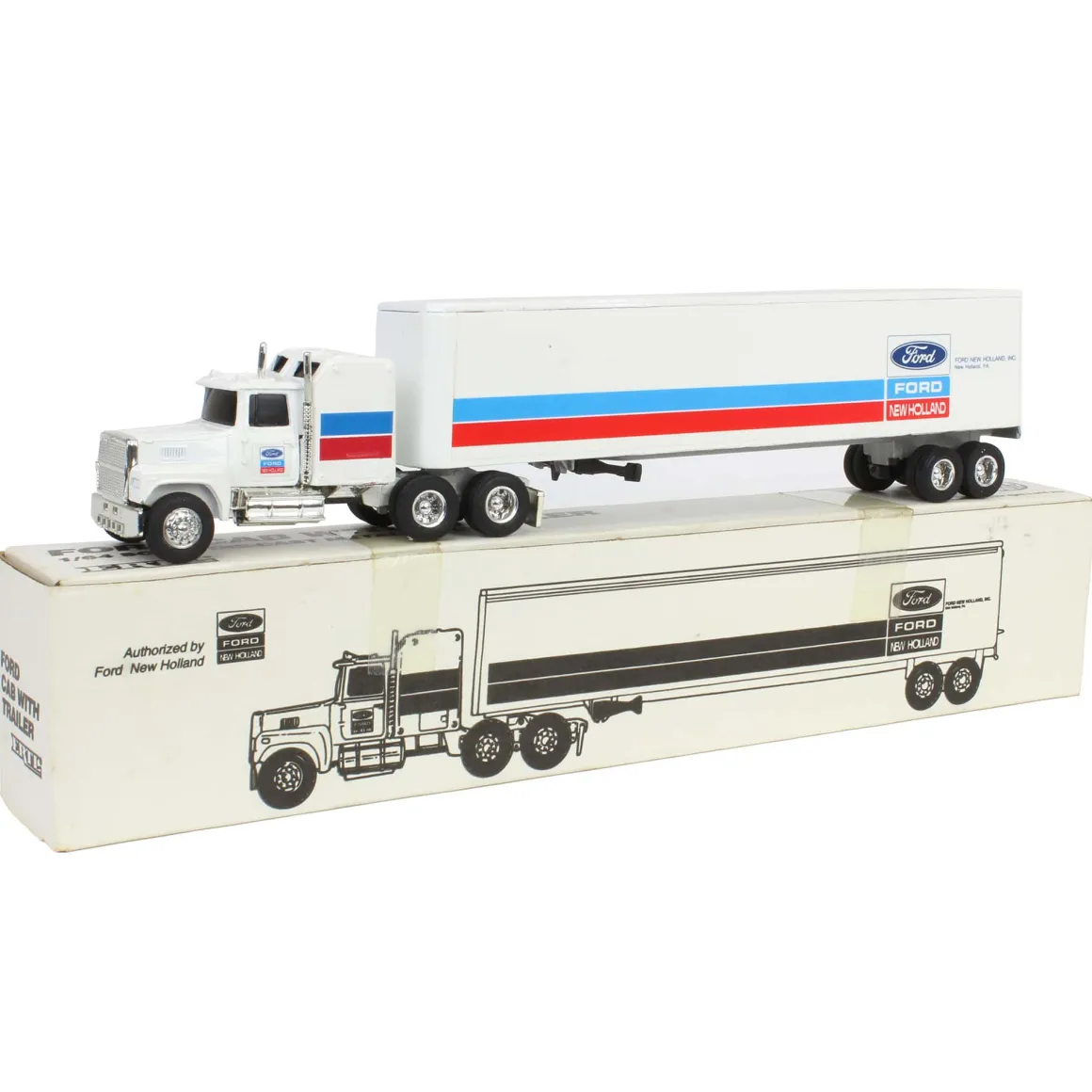 1/64 Ford LTL-9000 with Sleeper and Box Trailer