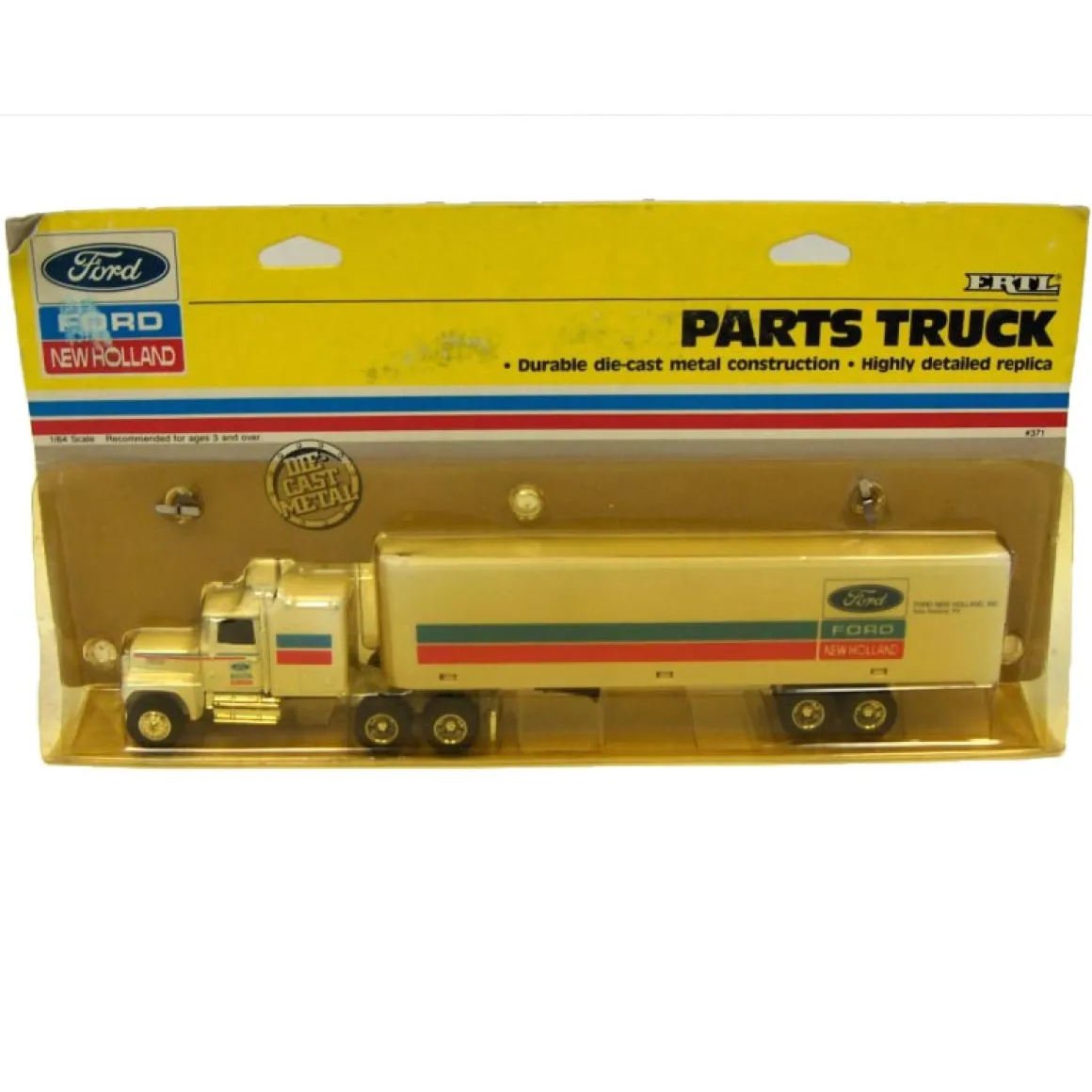 1/64 Ford New Holland 18-Wheeler Semi with Box Trailer by ERTL