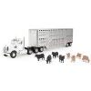 1/32 Freightliner 122SD Semi with Livestock Trailer & Cattle by ERTL