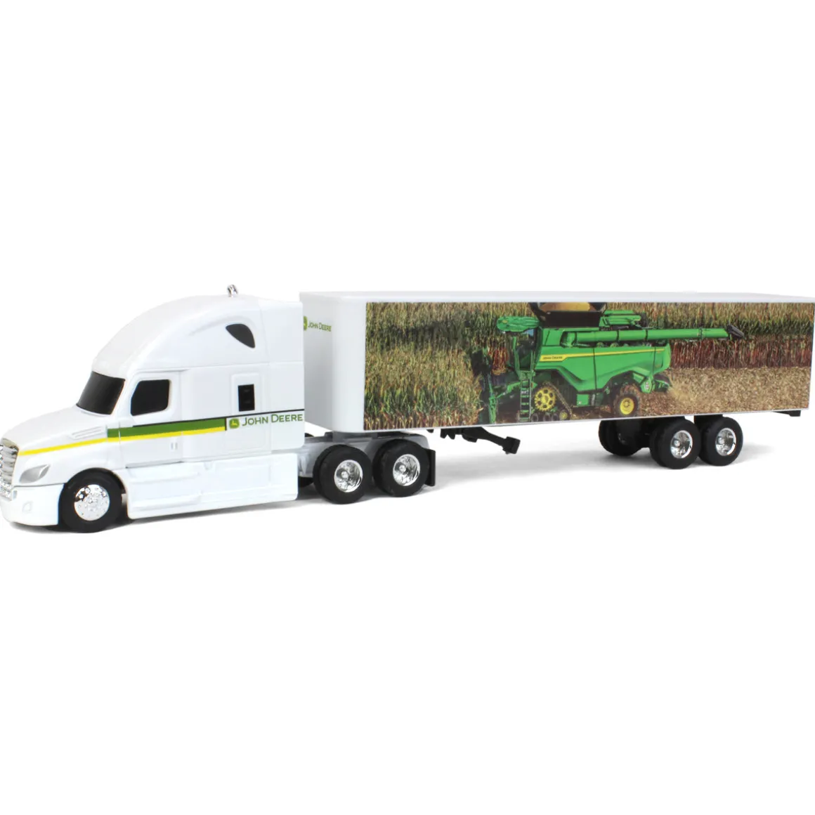 1/64 Freightliner Semi w/ John Deere X9 Combine Graphics on Trailer