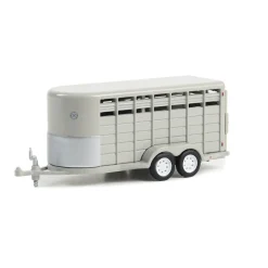 1/64 14ft Bumper Hitch Livestock Trailer, Gray, Hitch & Tow Trailers