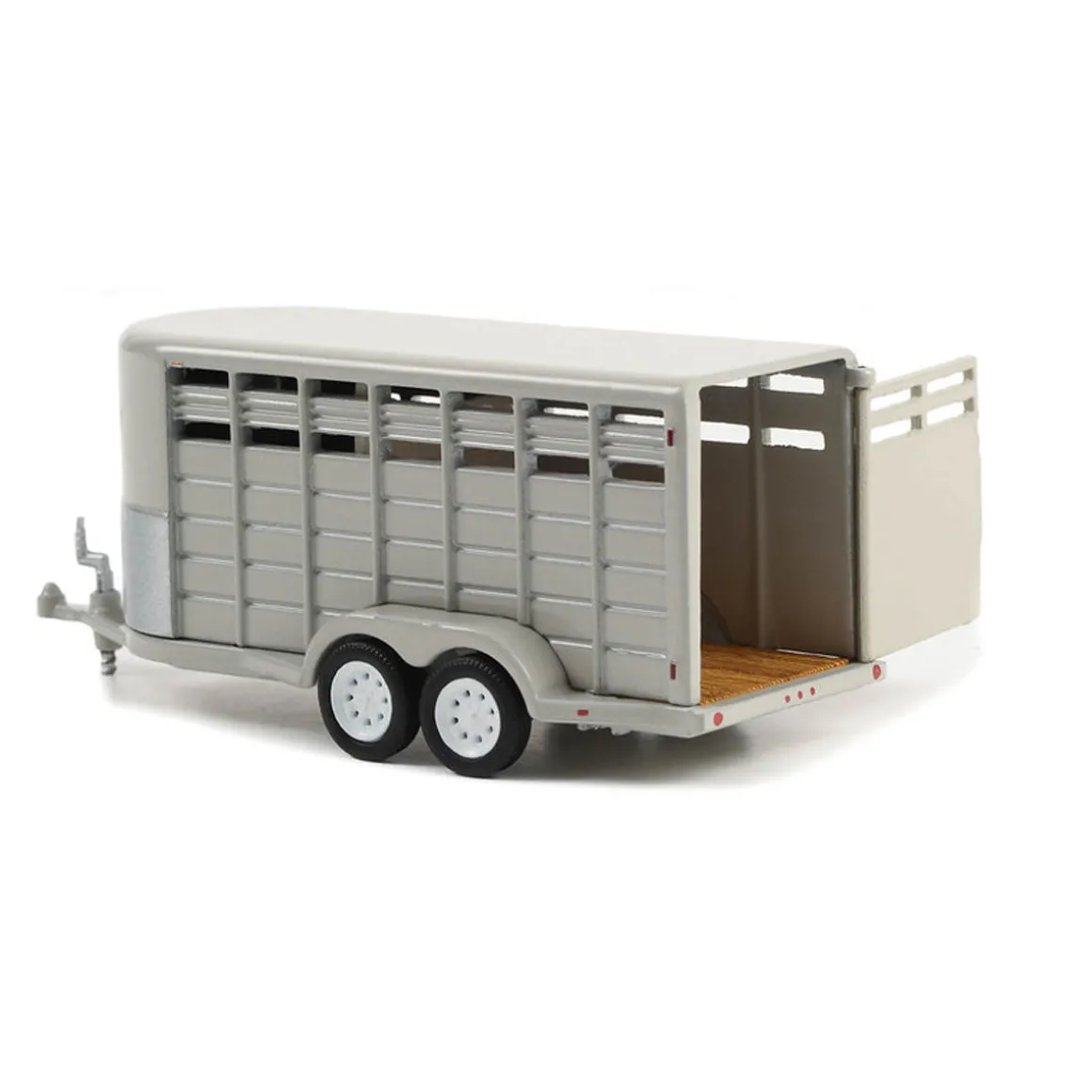 1/64 14ft Bumper Hitch Livestock Trailer, Gray, Hitch & Tow Trailers