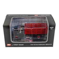 1/64 GMC 6500 Stake Bed, Black with Red Stakes, First Gear Exclusive