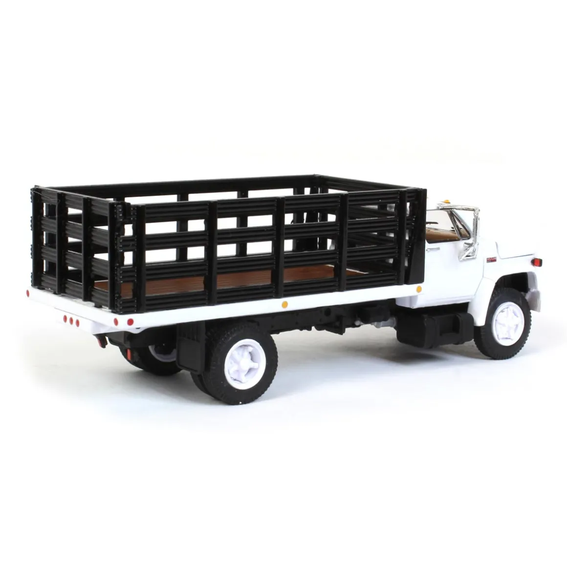 1/64 GMC 6500 Stake Bed, White with Black Stakes, First Gear Exclusive