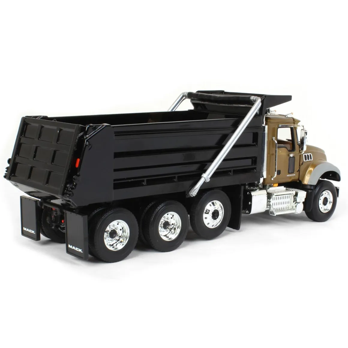 1/34 Gold & Black Mack Granite MP Engine Series Dump Truck by First Gear
