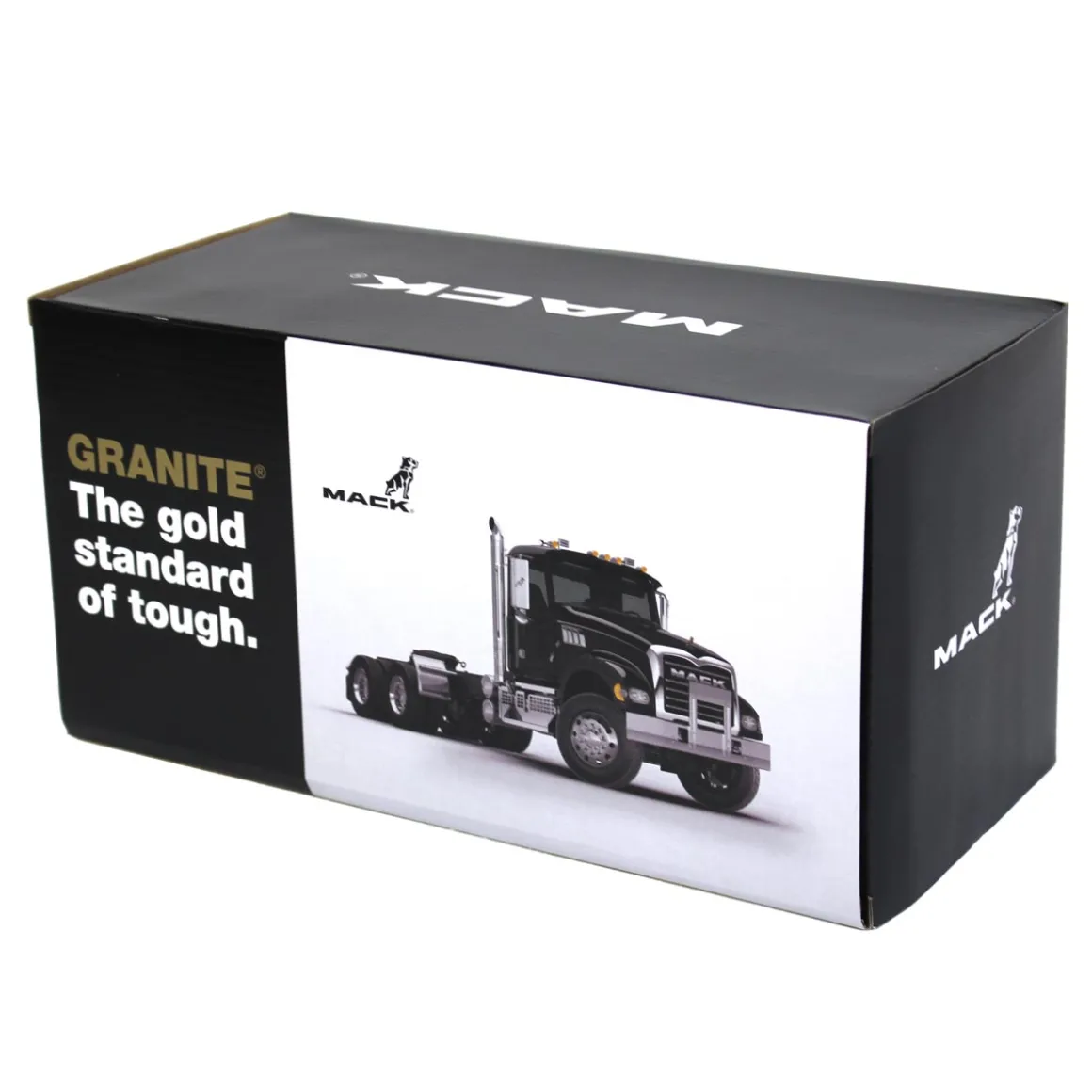 1/34 Gold & Black Mack Granite MP Engine Series Dump Truck by First Gear