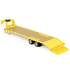 1/64 Gooseneck Trailer, Yellow with Red & White Conspicuity Stripes, Hobby Exclusive