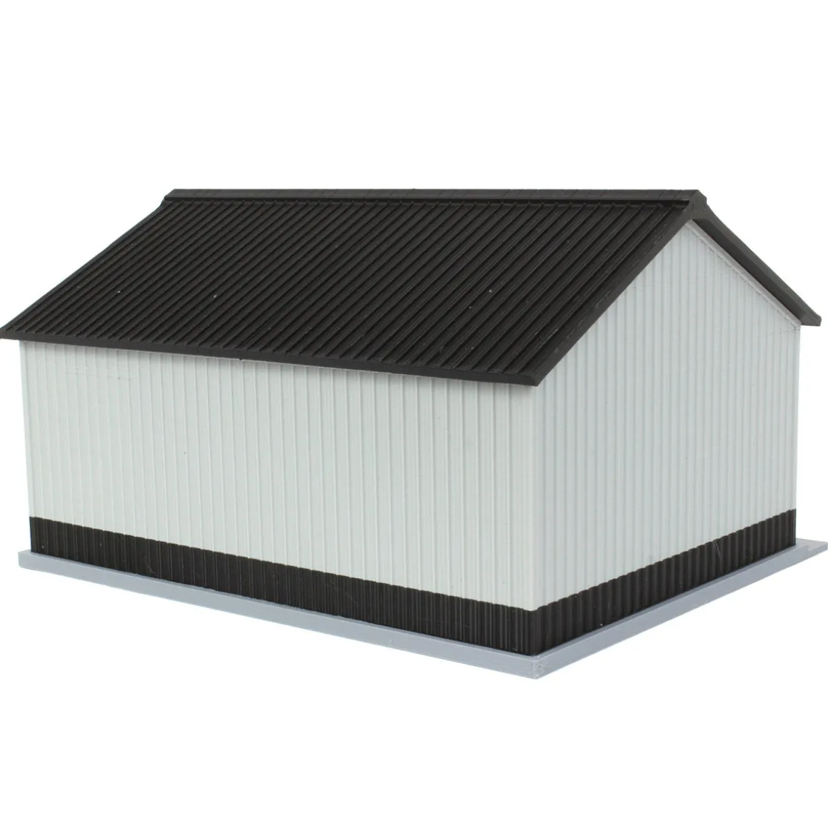 1/64 Gray/Black 40ft x 30ft "Papa's Shop" Farm Shed, 3D Printed