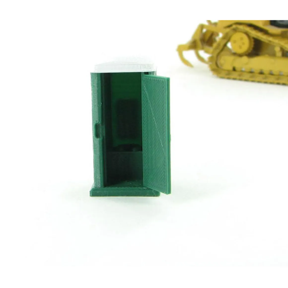 1/50 Green and White Porta-Potty with Opening Door 3D Print plastic