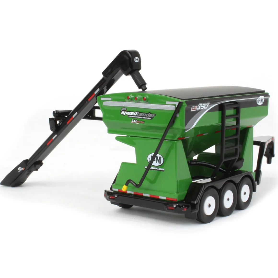 1/64 Green J&M LC390 Tri-axle Gooseneck Seed Tender