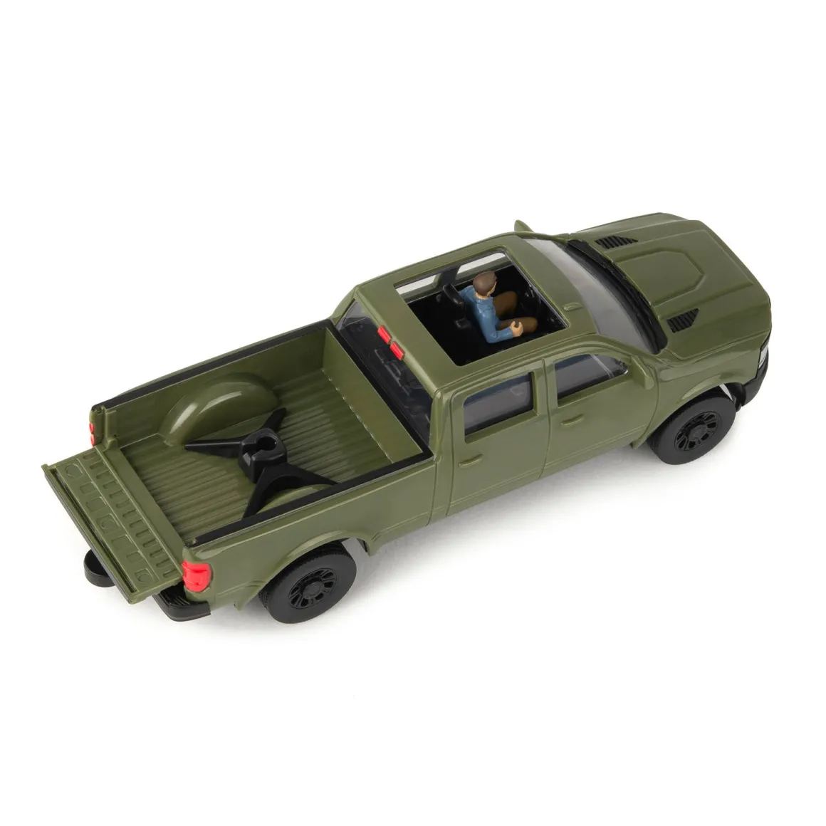 1/32 Green Pickup Truck 5-Piece Horse Trailer Set