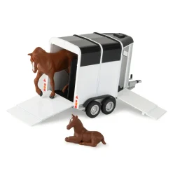 1/32 Green Pickup Truck 5-Piece Horse Trailer Set