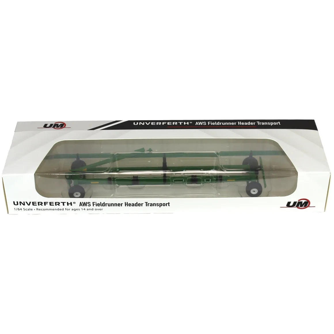 1/64 Green Unverferth AWS Fieldrunner Header Trailer