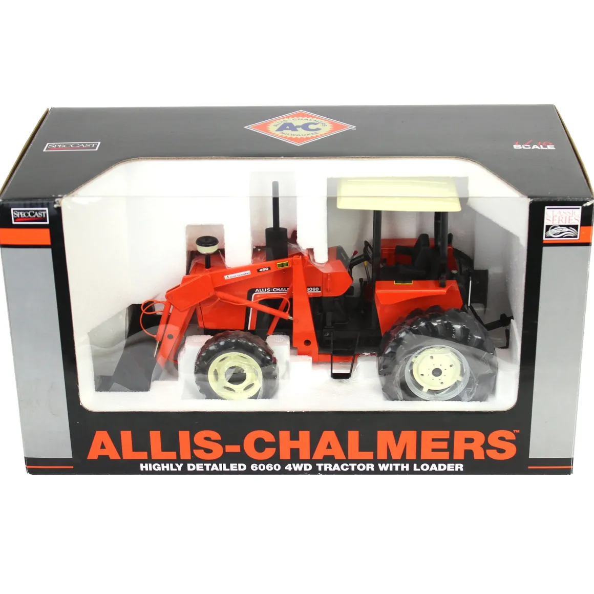 1/16 High Detail Allis Chalmers 6060 4WD w/ 4 Post Canopy & Front Loader