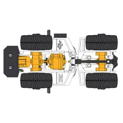 1/64 High Detail Big Bud 700 Las Vegas White CE Version with Titan Goodyear LSW Tires