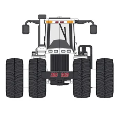 1/64 High Detail Big Bud 700 Las Vegas White AG Version with Titan Goodyear LSW Tires