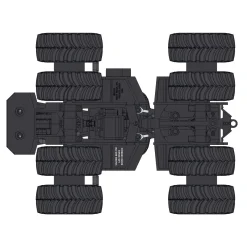 1/64 High Detail Big Bud 700 Las Vegas AG Black Version with Titan Goodyear LSW Dual Tires