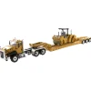 1/50 High Detail CAT CT660 Day Cab Tractor & XL 120 Low-Profile HDG Trailer with CAT CB-534D XW Vib