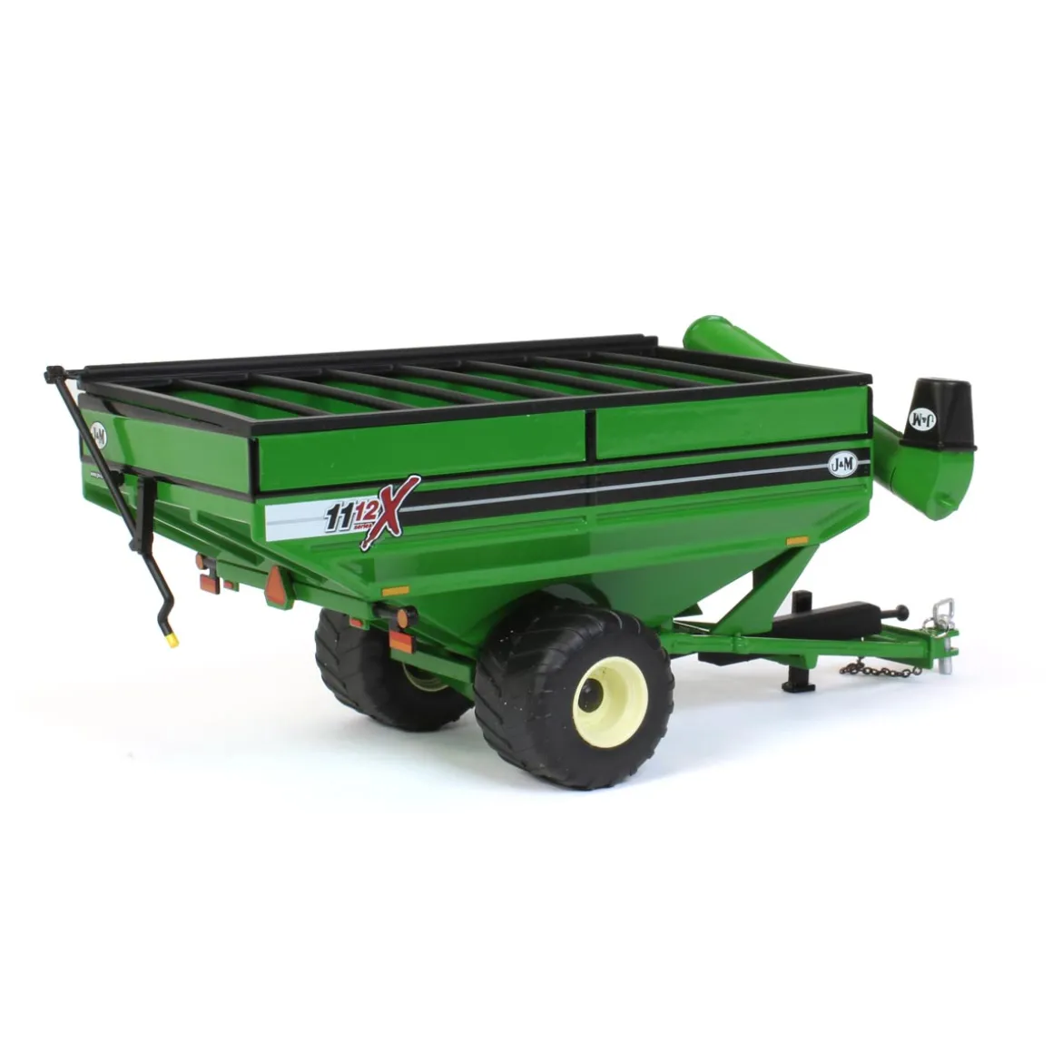 1/64 High Detail J&M X1112 Green Grain Cart with Large Singles