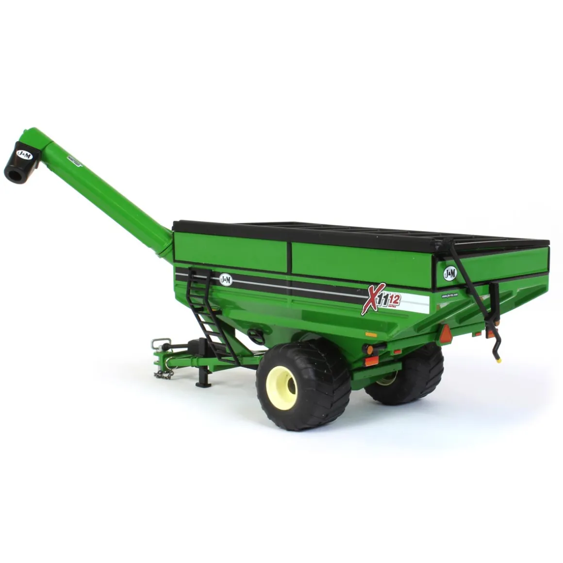 1/64 High Detail J&M X1112 Green Grain Cart with Large Singles