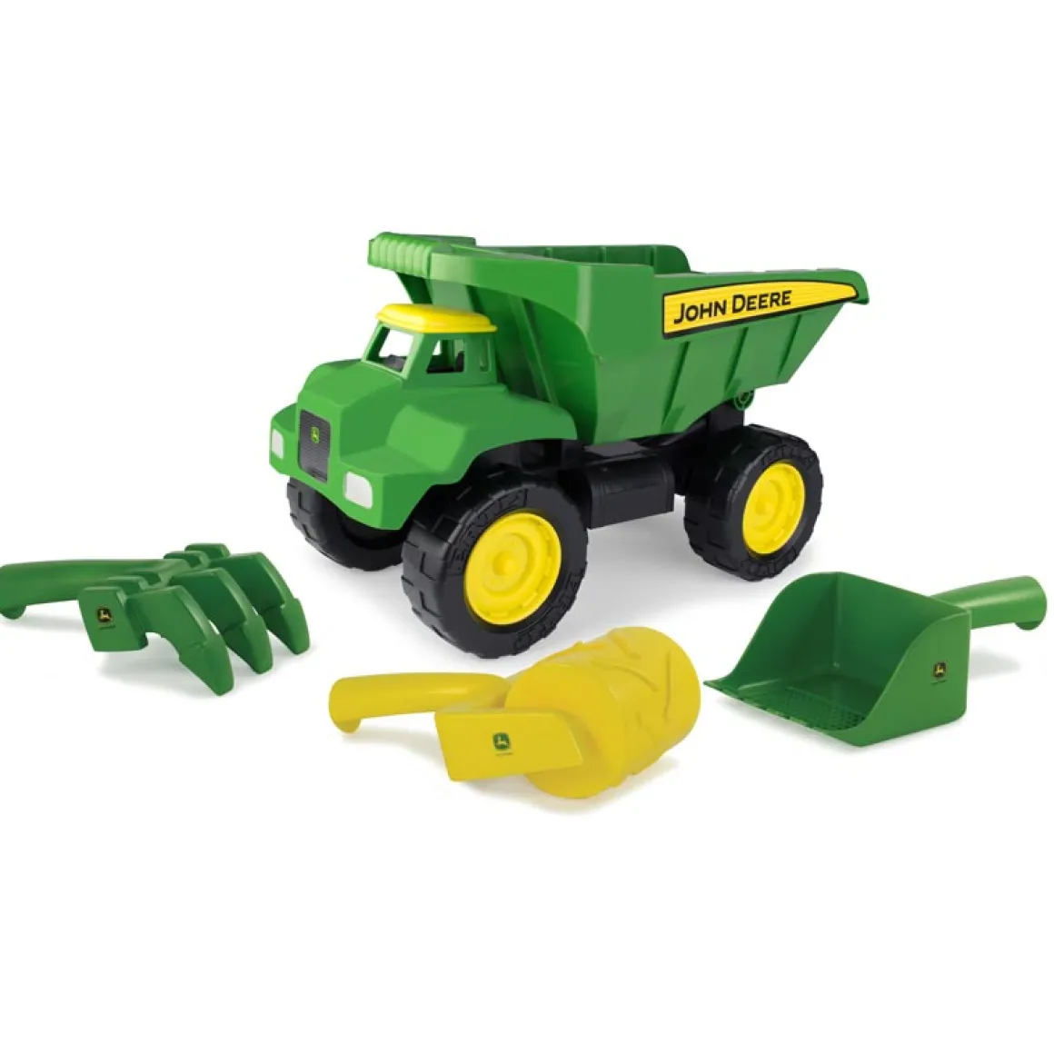 15 Inch Large John Deere BIG SCOOP Dump Truck with 3 Piece Sand Tool Set