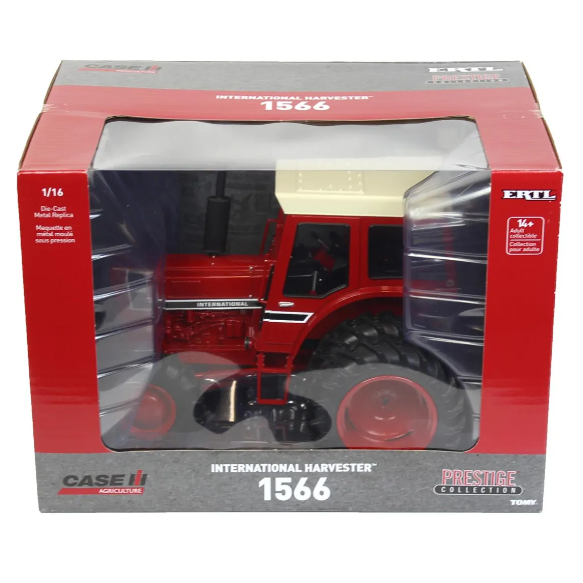 1/16 International Harvester 1566 Black Stripe with Cab, MFD & Duals, ERTL Prestige Collection