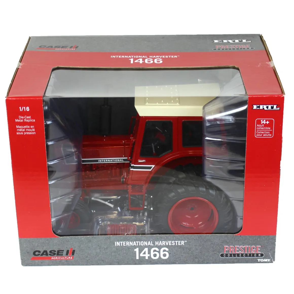 1/16 International Harvester 1466 Black Stripe 2WD w/ Cab & Rear Duals, ERTL Prestige Collection