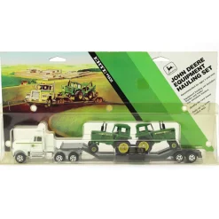 1/64 International Semi with Lowboy and 2 John Deere Tractors, No Model Number