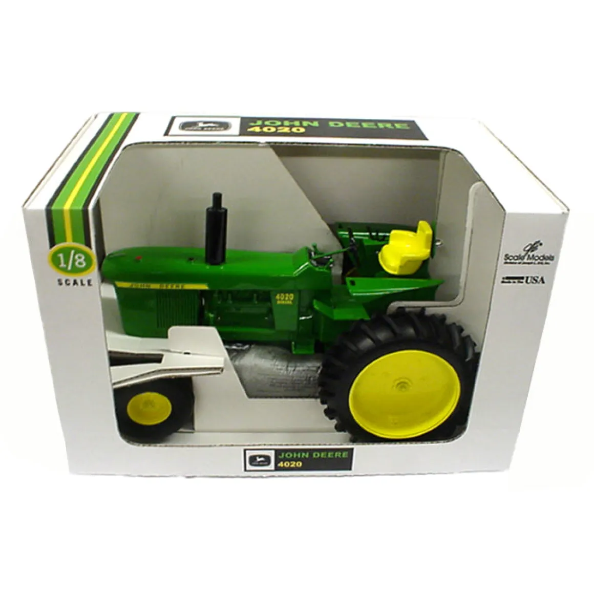 1/8 John Deere 4020 Wide with single rear wheels and 3pt Hitch, Made in the USA