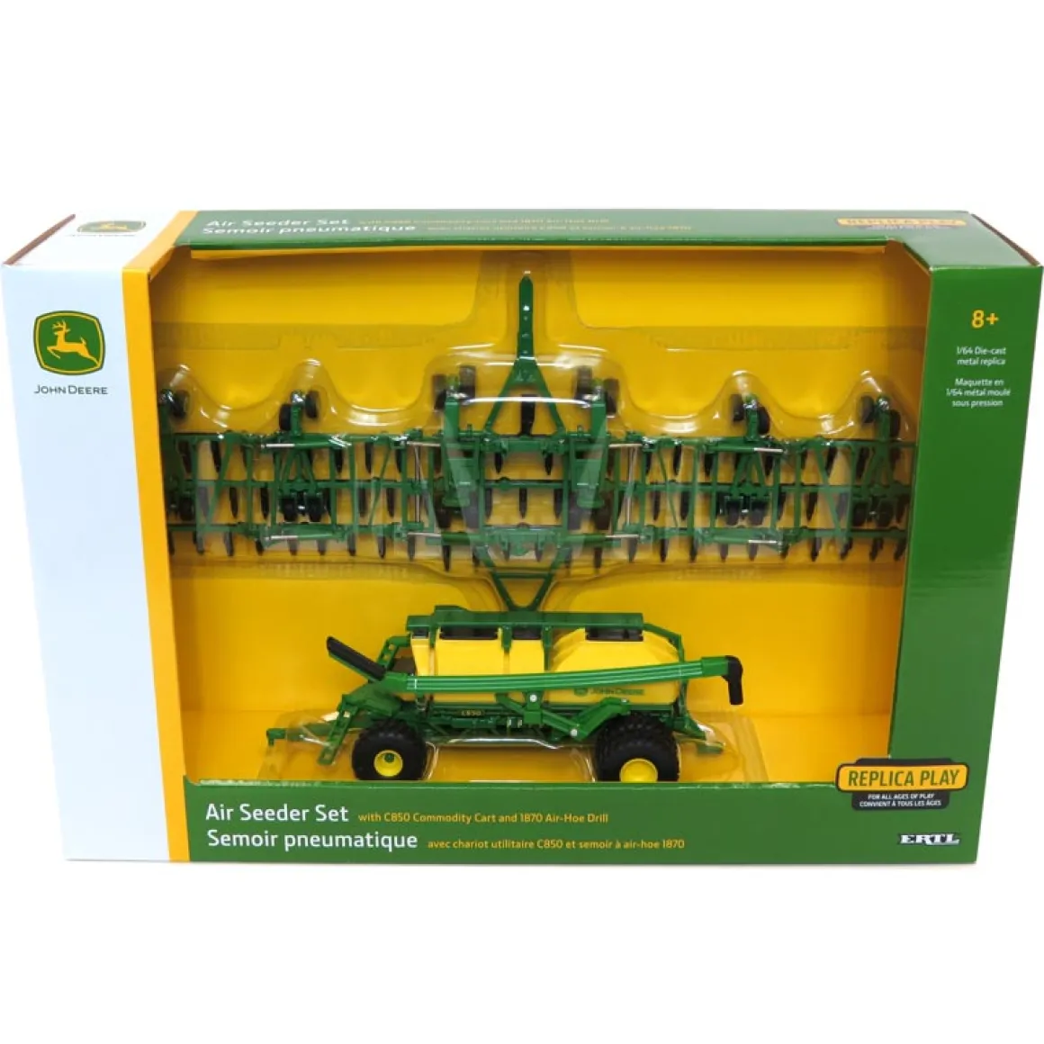 1/64 John Deere Air Seeder Set with 1870 Air Drill & C850 Air Cart