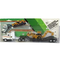 1/64 John Deere Construction Equipment Hauling Set with 310D Backhoe